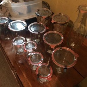 Weck canning jars - 13 total